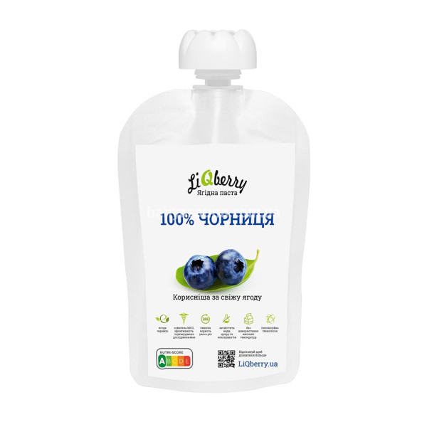Ягодный морс для бани. Паста LiQberry Черника, 100 г