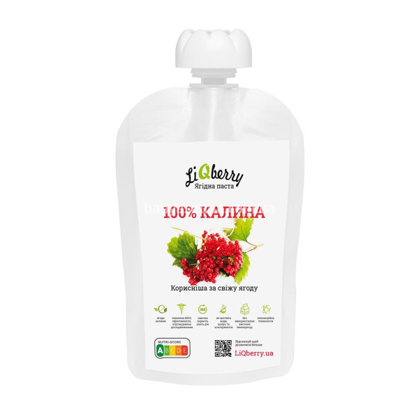 Ягодный морс для бани. Паста LiQberry Калина, 100 г