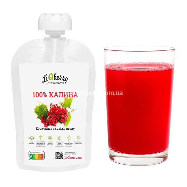 Ягодный морс для бани. Паста LiQberry Калина, 100 г