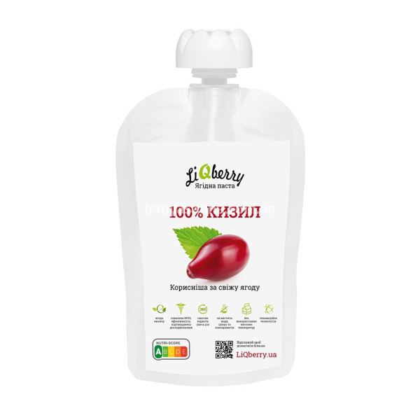 Ягодный морс для бани. Паста LiQberry Кизил, 100 г