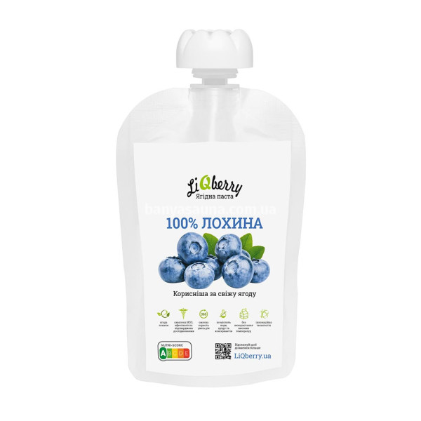 Ягодный морс для бани. Паста LiQberry Голубика, 100 г