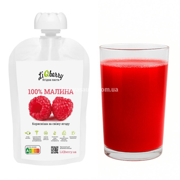 Ягодный морс для бани. Паста LiQberry Малина, 100 г