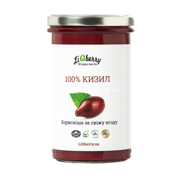 Ягодный морс для бани. Паста LiQberry Кизил, 0,545 л