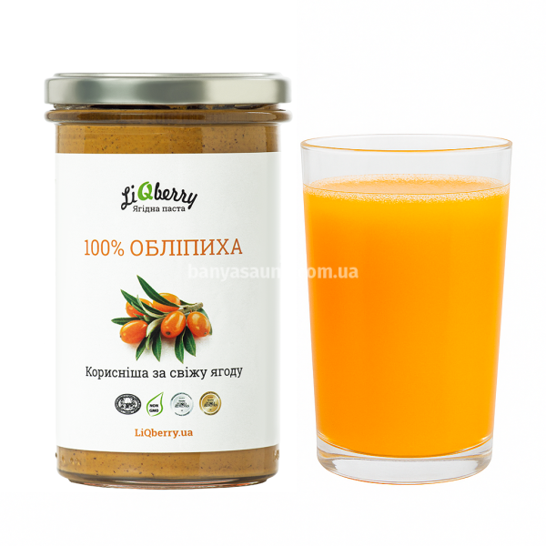 Ягодный морс для бани. Паста LiQberry Облепиха, 0,545 л