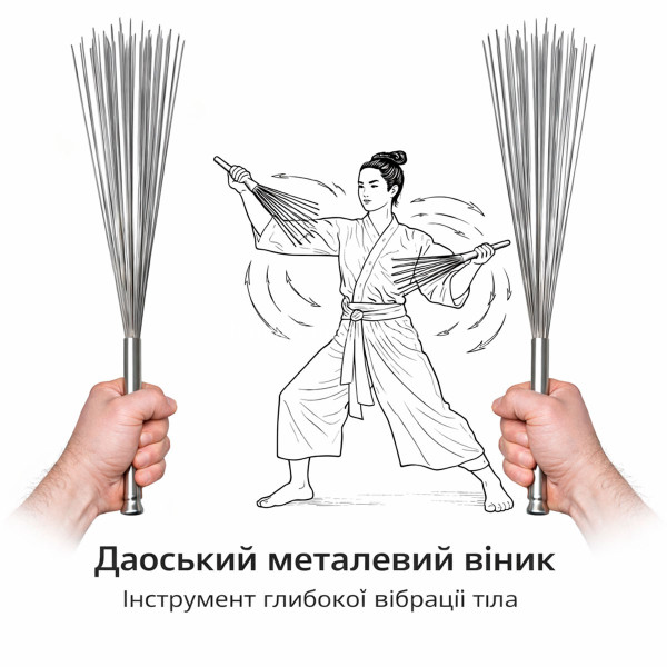 Пара даосских металлических веников «Нежное прикосновение» 1.2мм, 108 вибраций
